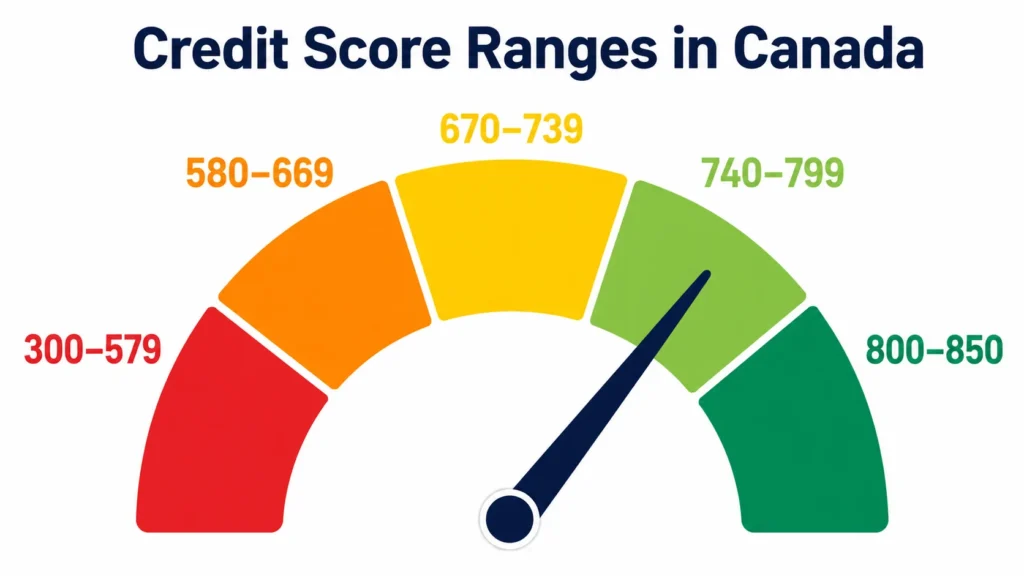 credit score ranges canada gauge